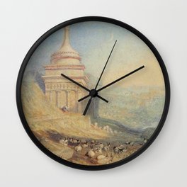 J.M.W. Turner "The Valley of the Brook at Kidron, Jerusalem (Absalom's Tomb)" Wall Clock