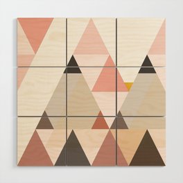 A Bunch Of Triangles And A Golden One Wood Wall Art