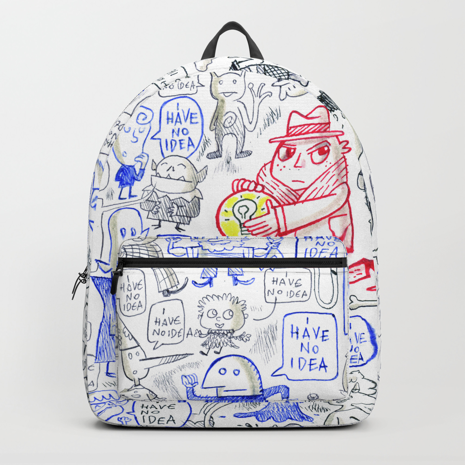 DoubleHappy Im Only Here for The Pizza Backpack Laptop Bookbag Outdoor Daypack Shoulders Bag for Adults