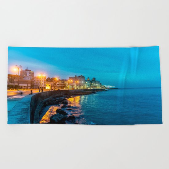La Vida Nocturna Beach Towel
