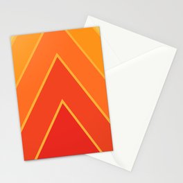 Art Deco Abstract Chevron In Vintage Sunset Color Aesthetic Stationery Card