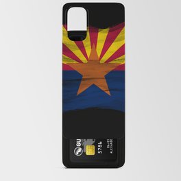 Arizona state flag brush stroke, Arizona flag background Android Card Case