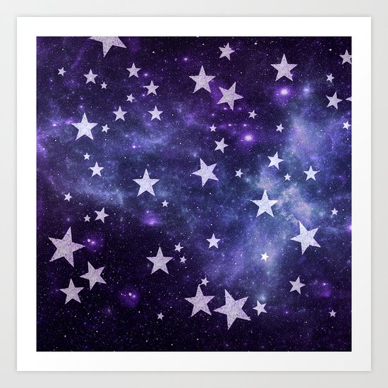 ALL STARS PURPLE Art Print