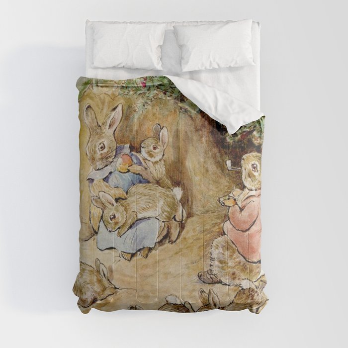Beatrix Potter Rabbits Comforter by vintagereserve Society6