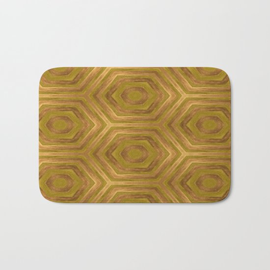 Golden - Cooper Geometric Abstract Bath Mat