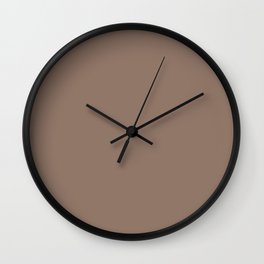 Medium Walnut Brown Solid Color Autumn Shade Earth-tone Pairs Pantone Beaver Fur 17-1417 TCX Wall Clock