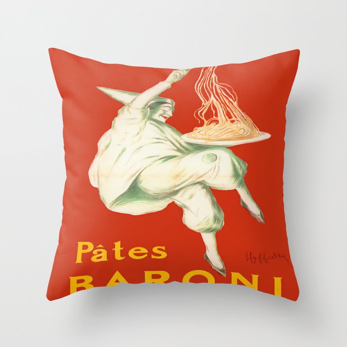 Vintage poster - Pates Baroni Throw Pillow