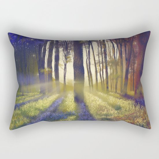 moonlight forest landscape Rectangular Pillow