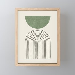Arch balance green Framed Mini Art Print