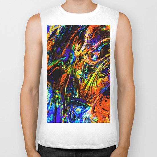 abstract waves ii Biker Tank