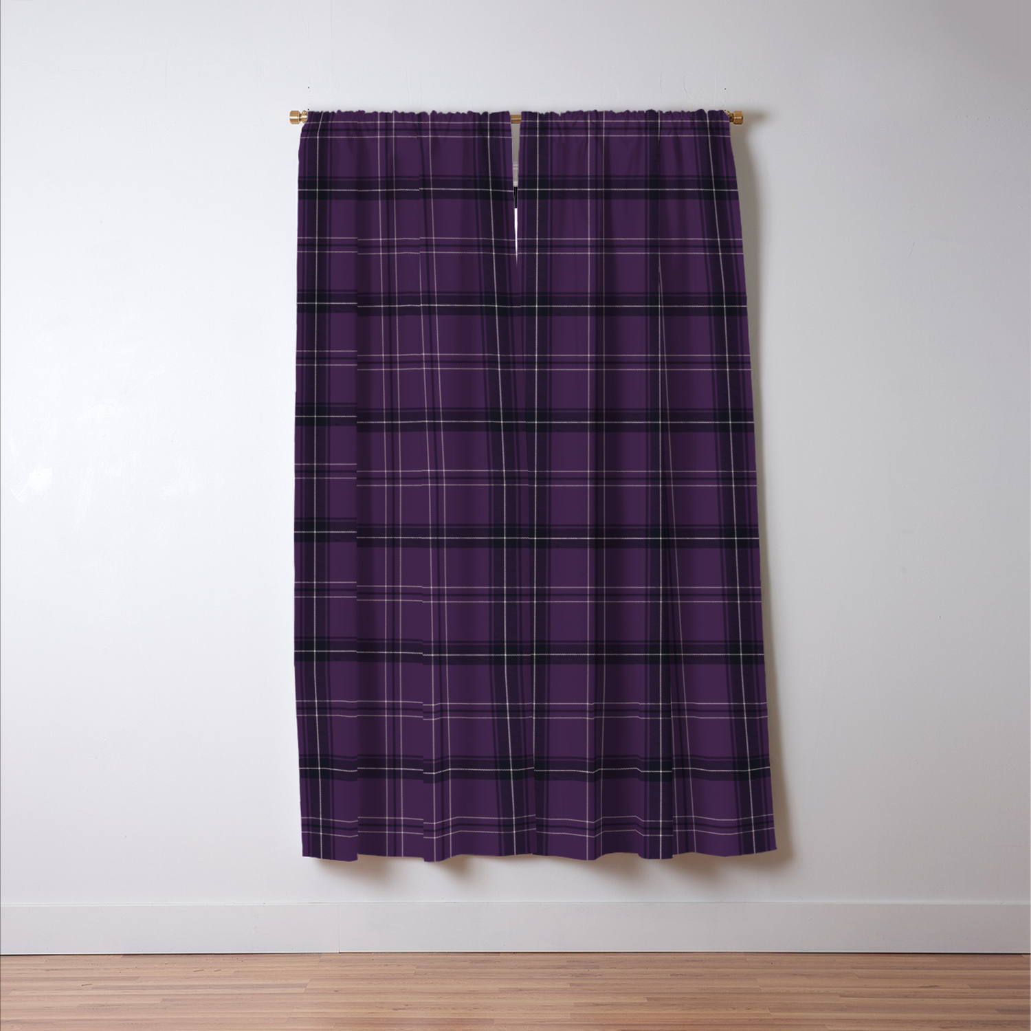 Purple Buffalo Plaid Blackout Curtain By Mydream Society6