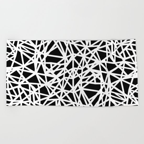 Ab Upside down Black Beach Towel