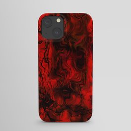 Nervous Energy Grungy Abstract Art  Red And Black iPhone Case