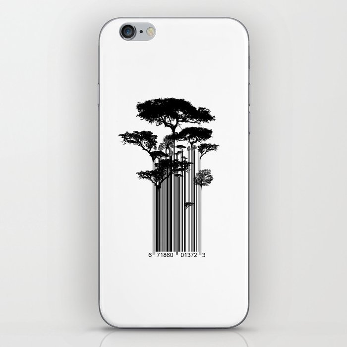 Barcode Trees illustration  iPhone Skin