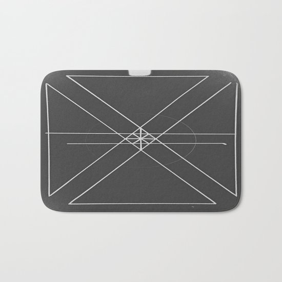 Gray Lines and Crossings Bath Mat