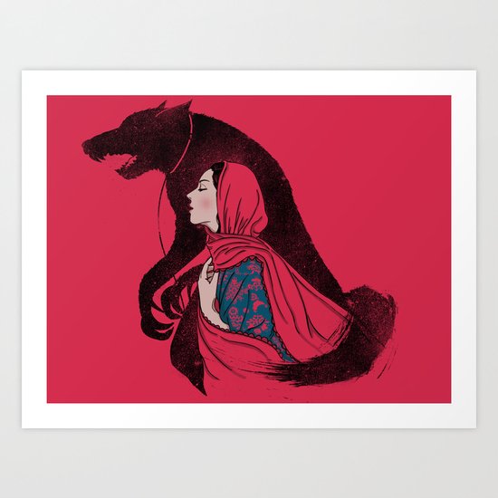 Taming of the wolf Art Print