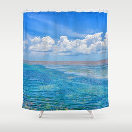 Brazil Photography - Beautiful Brazillian Sea Water Under The Cloudy Sky Shower Curtain