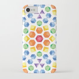 Rainbow Polyhedral Dice iPhone Case