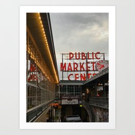 Seattle Public Market Center Art Print