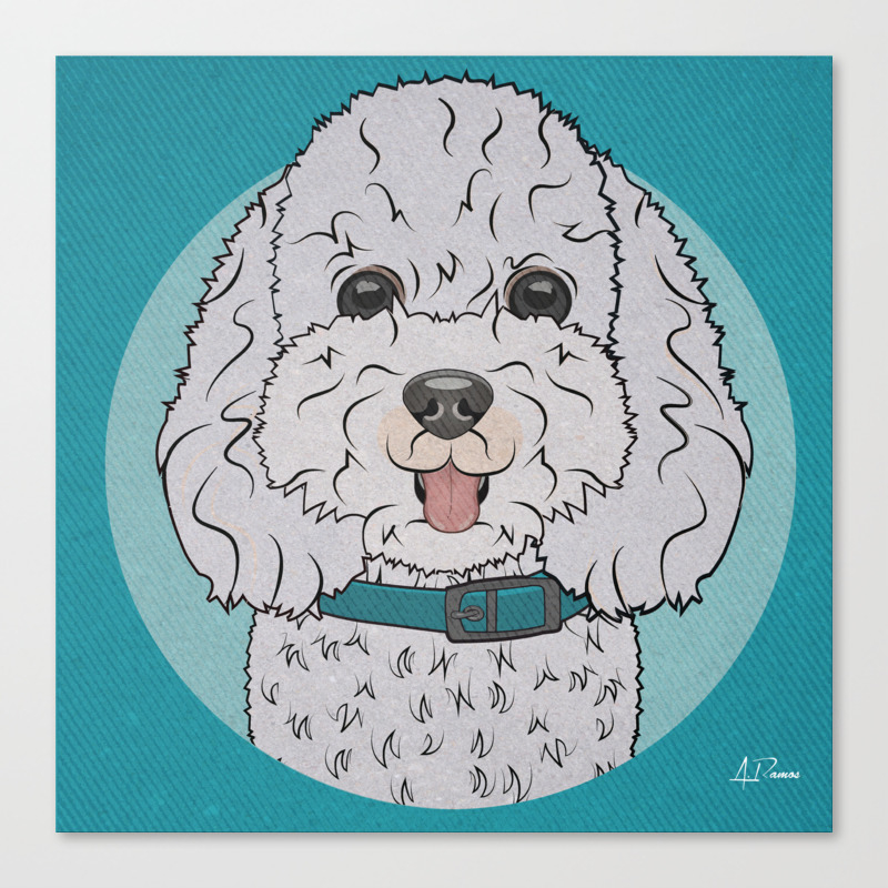 Icons Of The Dog Park Bichon Frise Design In Bold Colors For Pet