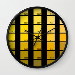 Shades of Yellow Pantone Wall Clock | Pantone, Pantonechart, Color, Colour, Pattern, Colors, Yellow, Colours, Graphicdesign, Colourchart 