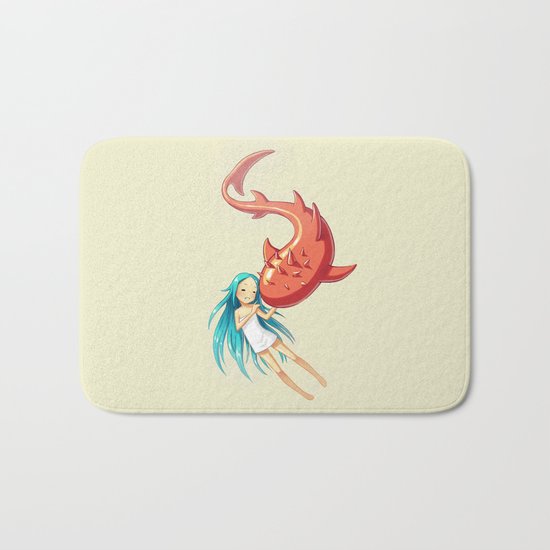 Red Whale Bath Mat