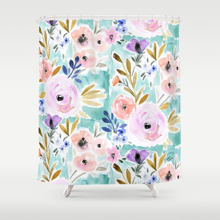 Willow Floral Shower Curtain