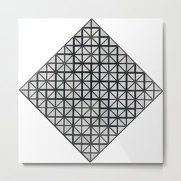 Piet Mondrian (Dutch, 1872-1944) - COMPOSITION WITH GRID 3: Lozenge Composition with Grey Lines - Date: 1918 - Style: De Stijl (Neoplasticism), Abstract, Geometric Abstraction - Oil on canvas - Digitally Enhanced Version (2000 dpi) - Metal Print | Painting, Geometric, Grid31918, Pietmondrian, Mondrian, Withgreylines, Grid, Composition, Mondrianlozenge, Destijl 