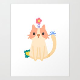 Lovely Cat design Art Print