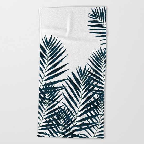 Fern Black Beach Towel