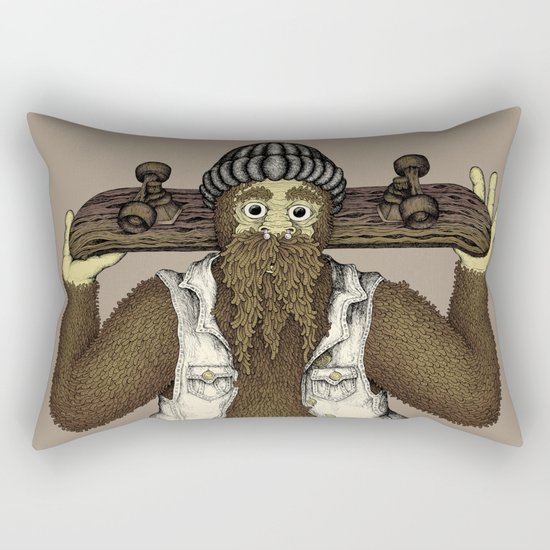 Skate Squatch Rectangular Pillow