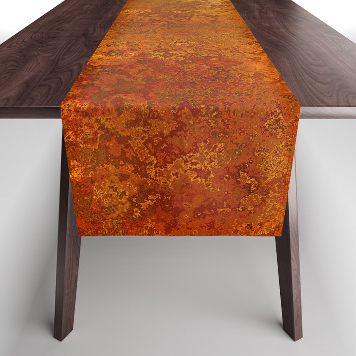 Vintage Copper Rust, Minimalist Art Table Runner