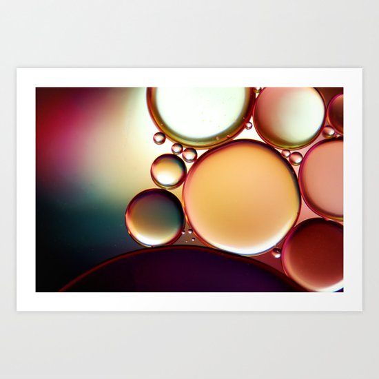 Oil On Water Colourful Art Print