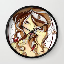 Serenity Fantasy Fairy Girl Portrait Wall Clock