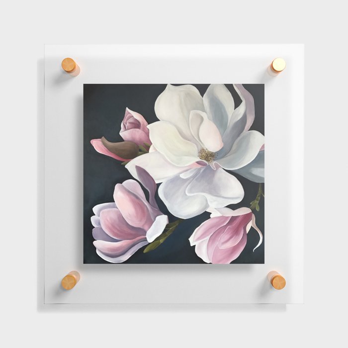 Magnolia Blooms Floating Acrylic Print