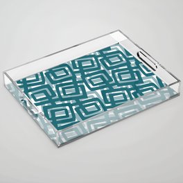 Very Mod Teal Art Acrylic Tray