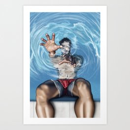 Dive to me Art Print | Pool, Swim, Lgbt, Sunday, Body, Summer, Homosexual, Boy, Male, Curated 