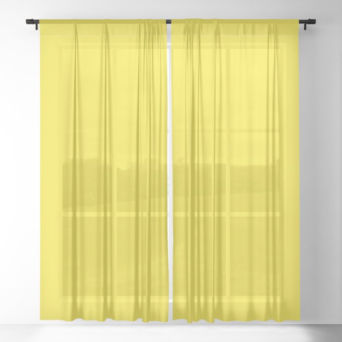 Yellow Gold Maize Sheer Curtain