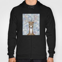 white-tailed deer woodland animal portrait Hoody