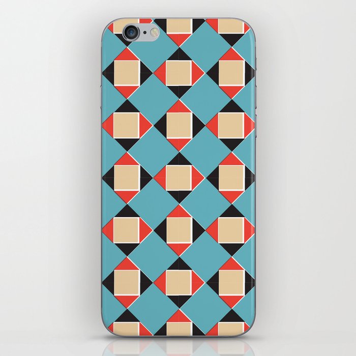 Mod Retro Woodblock Print iPhone Skin