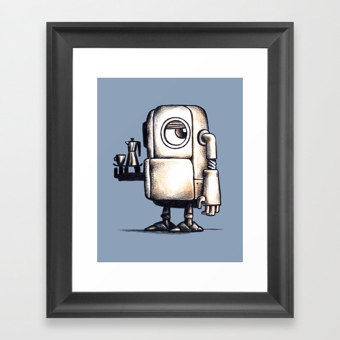 Robot Espresso #2 Framed Art Print