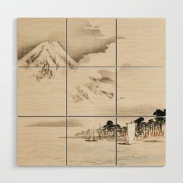 View Of Mount Fuji Traditional Japanese Landscape Wood Wall Art