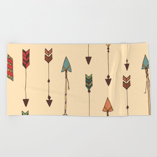 Vintage Tribal Arrows Beach Towel