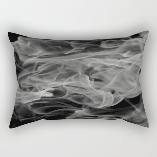 Whispers - Black and white abstract Rectangular Pillow