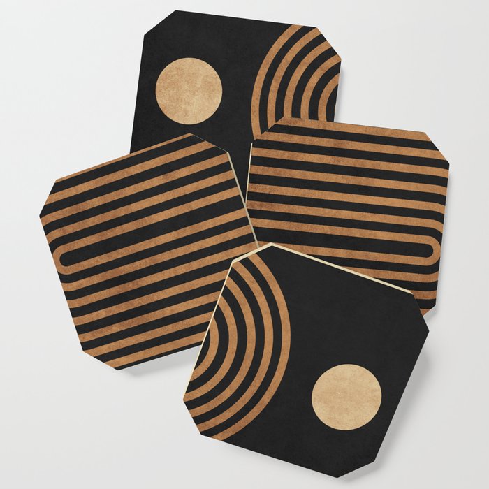 Arches - Minimal Geometric Abstract 2 Coaster