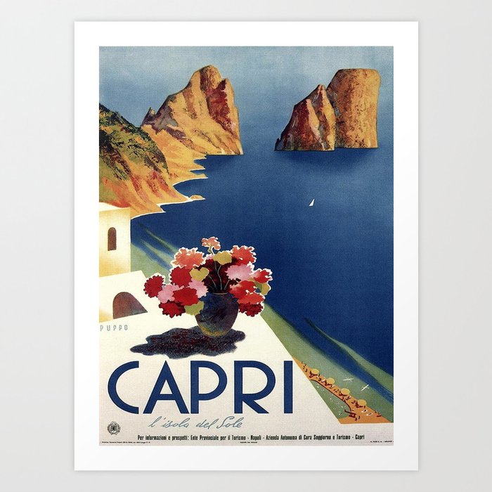 Italy Capri Vintage Poster Art Print