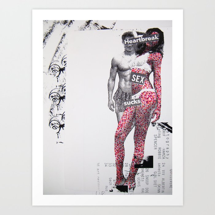 Heartbreak Sex Sucks Art Print By Rubysummerell Society6