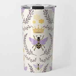 Queen Bee - Lavander Purple and Yellow Travel Mug