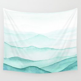 Mint Mountains Wall Tapestry