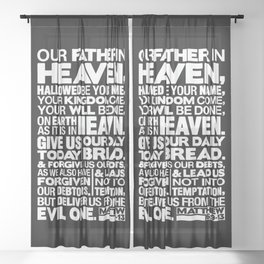 Matthew 6:9-13 Our Father in Heaven Sheer Curtain